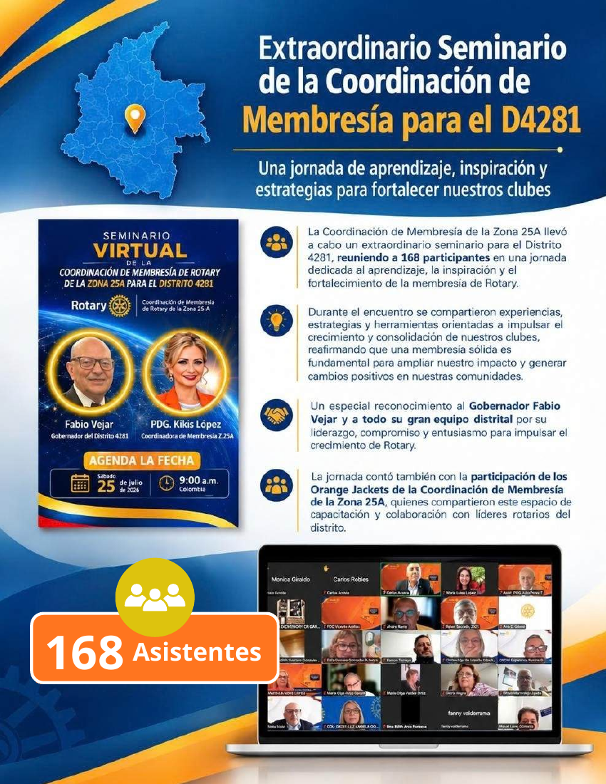 Seminario virtual Distrito 4281 Colombia